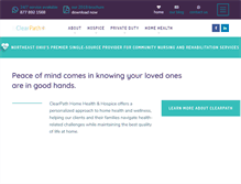 Tablet Screenshot of clearpathhomehealth.com